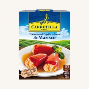 Carretilla Piquillo peppers stuffed with seafood, ready to eat in 1 min, 1 portion tray 280 gr