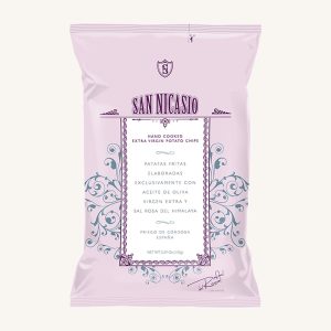 San Nicasio Hand cooked extra virgin olive oil potato chips with Himalayan pink salt, from Andalusia, bag 150 gr.