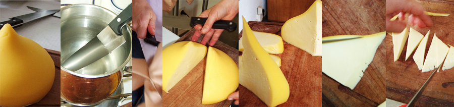 How to cut tetilla cheese
