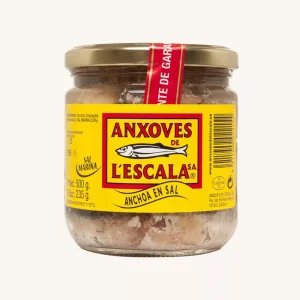 Gesalzene Sardellenfilets (Salazón), handwerklich hergestellt, aus Girona – Mittelmeer, mittleres Glas