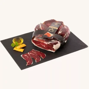 100 % iberischer Vorderschinken aus Eichelmast ohne Knochen (Paleta), Black Label – Pata Negra, DOP Los Pedroches, aus Andalusien, ganzes Stück