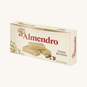 El Almendro Traditional Creamy Soft Almond Nougat Turron Blando box 250g