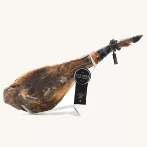 100 % iberischer Schinken aus Eichelmast (Jamón), Black Label – Pata Negra, DOP Dehesa de Extremadura, ganzes Bein