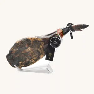 100 % iberischer Vorderschinken aus Eichelmast, schwarzes Etikett – Pata Negra, DOP Dehesa de Extremadura, ganzes Bein