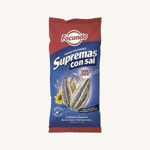Facundo Pipas Supremas con Sal (large toasted sunflower seeds with salt), from Palencia, medium bag 100 g