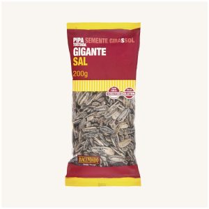 Hacendado Giant toasted sunflower seeds with salt (pipas gigantes tostadas con sal), from Valencia, bag 200g