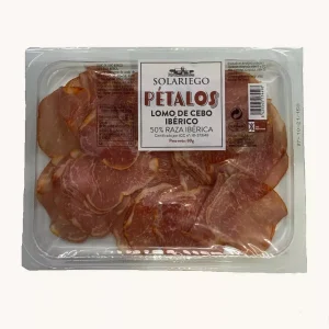 Pétalos (extra dünn) – Lomo (Lende) de Cebo Ibérico (50 %), vorgeschnitten