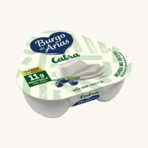 Burgo de Arias goat fresh cheese - queso fresco de cabra - mini pack 3x70g side